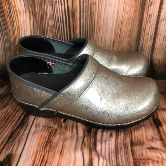 Sanita The Original Danish Clogs Marbled Iridescent Silver - Picture 3 of 11